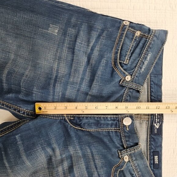 Vintage Seven 7 Bootcut Jeans Men's 36x32 Dark Wash Relaxed Fit 100% Cotton EUC - Picture 9 of 16